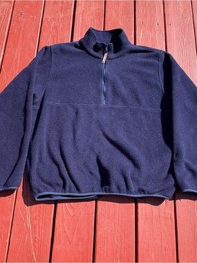 L.L. Bean Men’s Large Regular Blue PolarTec Pullover Long Sleeve Fleece Jacket